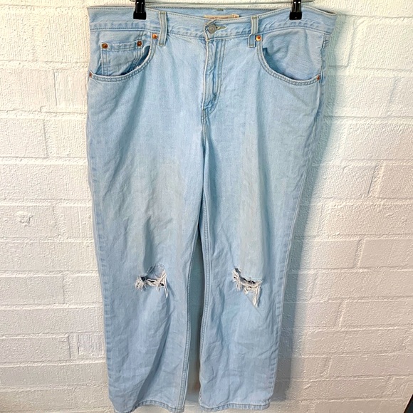 Levi's Low Pro Straight Leg Light Wash Denim Jeans sz 31 - Picture 3 of 9